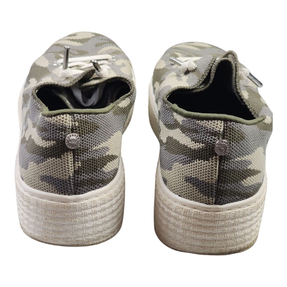 Madden NYC Camo Print Lace-Up Platform Sneakers Size 9W Casual Street Style - Picture 8 of 10